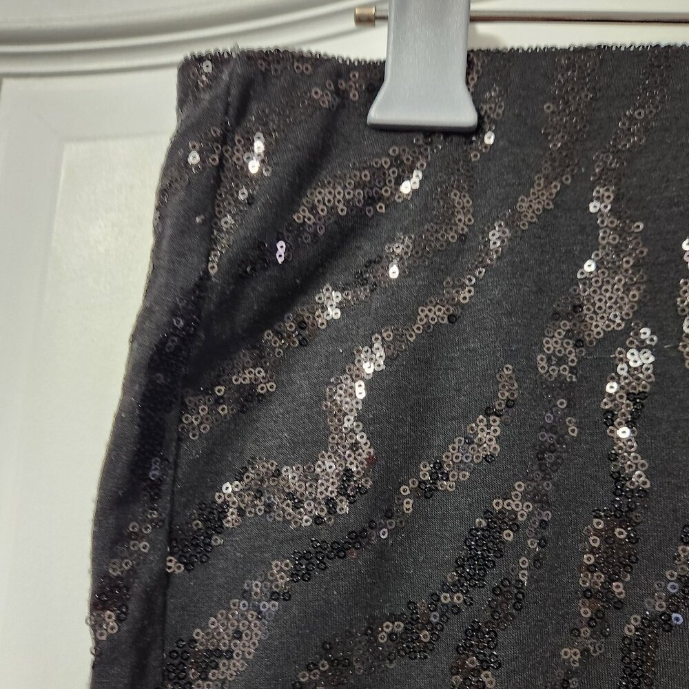 Aqua Sequin Mini Skirt